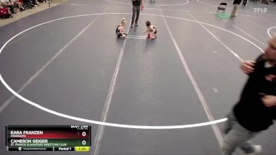 Round 3 - Kara Franzen, Minnesota vs Cameron Geiger, St. Francis Gladiators Wrestling Club