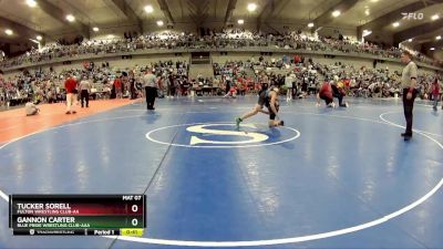 90 lbs Cons. Round 3 - Gannon Carter, Blue Pride Wrestling Club-AAA vs Tucker Sorell, Fulton Wrestling Club-AA