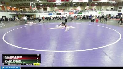 133 lbs Cons. Round 4 - Allan Hendricks, Embry-Riddle (Ariz.) vs Braden Carson, Eastern Oregon University (OR)