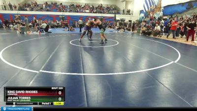 285 lbs Quarterfinal - Julian Torres, East Valley (Spokane) vs King David Rhodes, Lewiston