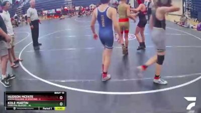 90 lbs Round 5 (6 Team) - Kole Martin, Carolina Reapers vs Hudson McFate, South Paulding Jr Spartans