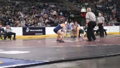 130lbs Anthony Curcio Washington TWP- vs. Mike Morales Brick Memorial-