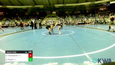 97 lbs Quarterfinal - Hayden Farnsworth, Pryor Tigers vs Angelina Orquiz, OKC Saints Wrestling