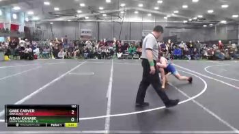 160 lbs Cross Bracket (8 Team) - Gabe Carver, Iowa Black vs Aidan Kanabe, South Dakota Rage