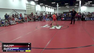 87 lbs 2nd Wrestleback (8 Team) - Willis Tomeo, Washington vs William Bainbridge, Minnesota Red