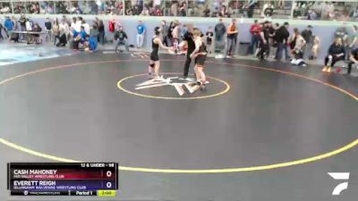 98 lbs Round 1 - Everett Reigh, Dillingham Wolverine Wrestling Club vs Cash Mahoney, Mid Valley Wrestling Club