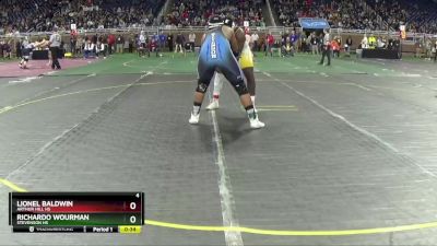 D1-285 lbs Cons. Round 3 - Lionel Baldwin, Arthur Hill HS vs Richardo Wourman, Stevenson HS