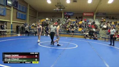 157 lbs Cons. Semi - Dylan Straley, Southern Oregon University (Ore.) vs Travis Thorpe, Southern Oregon University (Ore.)