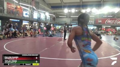 100 lbs Semis & 1st Wb (8 Team) - Fallon Dames, BMM BBQ Belles vs Taylin Craig, TN Elite Ladys