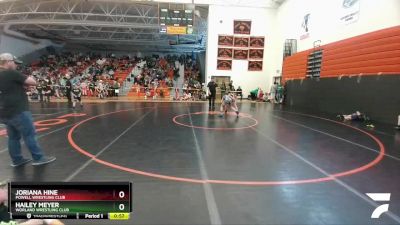 110 lbs Round 1 - Joriana Hine, Powell Wrestling Club vs Hailey Meyer, Worland Wrestling Club