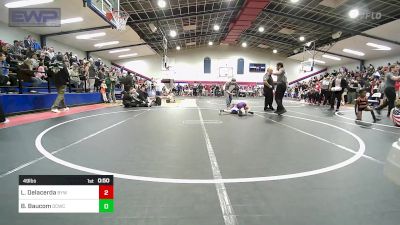 49 lbs Quarterfinal - Lennox Delacerda, Bristow Youth Wrestling vs Brentley Baucom, Dark Cloud Wrestling Club