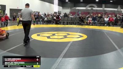 209 lbs Round 1 (8 Team) - Braylen Meeuwsen, Mat Assassins (PA) vs CJ Vizcarrondo, Steller Trained