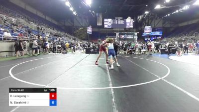 220 lbs Cons 16 #2 - Cael Leisgang, Wisconsin vs Nicholas Ebrahimi, Connecticut