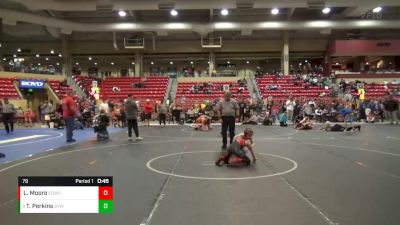 79 lbs Cons. Round 4 - Tristan Perkins, Smithville Youth Wrestling vs Landry Moore, El Dorado Wrestling Club