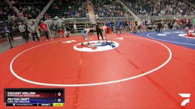 157 lbs Semifinal - Zachary Welling, Evanston Elite Wrestling Club vs Peyton Swift, Camel Kids Wrestling