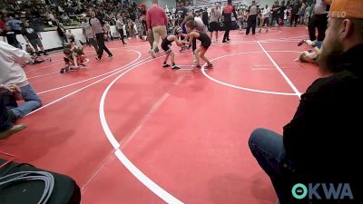 55 lbs Quarterfinal - Bradley Robinson, Claremore Wrestling Club vs Theo Burleson, Wyandotte Youth Wrestling