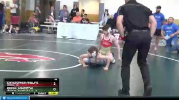 97 lbs Placement Matches (8 Team) - Christopher Phillips, Georgia vs Quinn Livingston, Oklahoma Outlaws GR BLUE