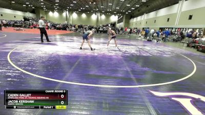 120 lbs Champ. Round 3 - Caden Gallet, Overland Park-St. Thomas Aquinas HS vs Jacob Kershaw, North DeSoto