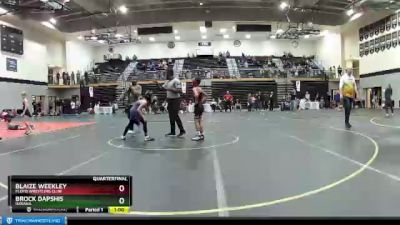 77 lbs Quarterfinal - Blaize Weekley, Floyd Wrestling Club vs Brock Dapshis, Indiana