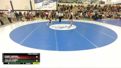 174 lbs Cons. Round 2 - Casey Aikman, North Central College vs Collin Hardy, Wheaton College