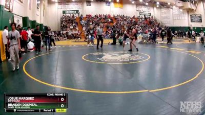 126 lbs Cons. Round 2 - Braiden Dospital, Santa Rosa Academy vs Josue Marquez, Dominguez