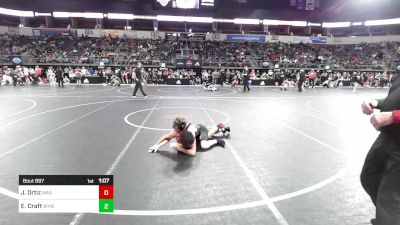 130 lbs Semifinal - Javier Ortiz, War Pirate Wrestling vs Ethan Craft, Willard Youth Wrestling