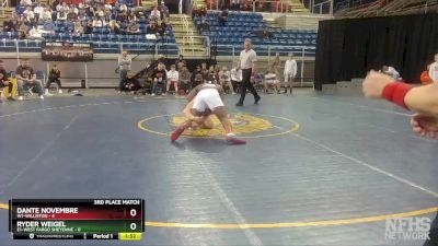 285 lbs Placement Matches (8 Team) - Ryder Weigel, E1-West Fargo Sheyenne vs Dante Novembre, W1-Williston