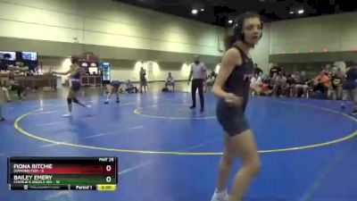 120 lbs Round 1 (16 Team) - Bailey Emery, Charlie`s Angels-WV vs Fiona Ritchie, Diamond Fish