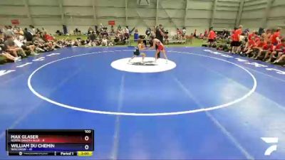 100 lbs Quarters & 1st Wb (16 Team) - Max Glaser, North Dakota Blue vs William Du Chemin, Wisconsin