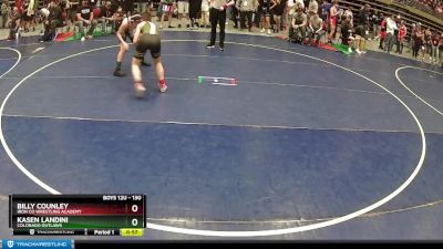 130 lbs Cons. Semi - Kasen Landini, Colorado Outlaws vs Billy Counley, Iron Co Wrestling Academy