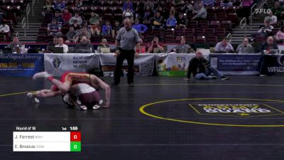 127 lbs Round Of 16 - Jax Forrest, Bishop McCort vs Elijah Brosius, Cranberry