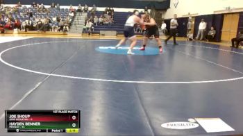 285 lbs Finals (2 Team) - Hayden Benner, Messiah vs Joe Shoup, Ohio Wesleyan