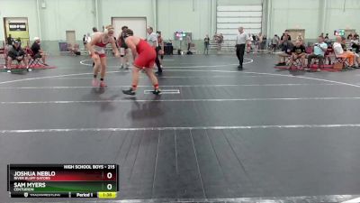 215 lbs Round 3 - Sam Myers, Centurion vs Joshua Neblo, River Bluff Gators