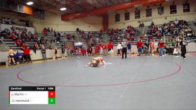 132 lbs Semifinal - Coy Hammack, Tell City vs Jacob Martin, Princeton