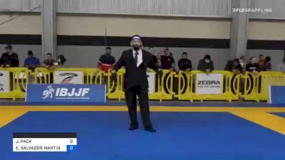 JUSTIN PACK vs ERIC SALVADOR MARTINEZ 2020 American National IBJJF Jiu-Jitsu Championship