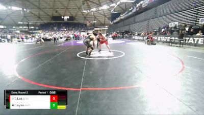 1A 285 lbs Cons. Round 2 - Trtl Lee, Seattle Academy vs Angel Leyva, Wapato