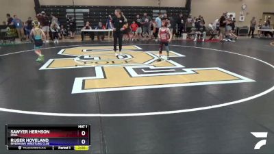 56 lbs Round 2 - Sawyer Hermson, Iowa vs Ruger Hoveland, Riverhawk Wrestling Club