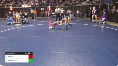 51 lbs Round Of 16 - Parker Berg, Conemaugh Township vs Jett Swanick, Wallenpaupack