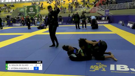 GABRIELLY SOUZA DE OLIVEIRA vs ISABELLE VITÓRIA RIBEIRO DA SILV 2024 Brasileiro Jiu-Jitsu IBJJF