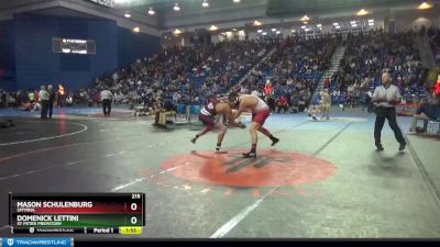 215 lbs Champ. Round 1 - Mason Schulenburg, Smyrna vs Domenick Lettini, St Peter Prepatory