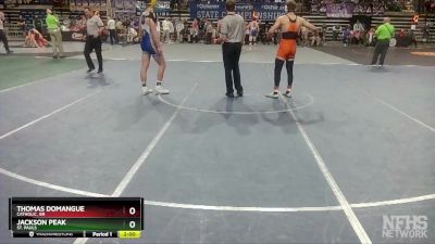 D 1 182 lbs Semifinal - Jackson Peak, St. Pauls vs Thomas Domangue, Catholic, BR