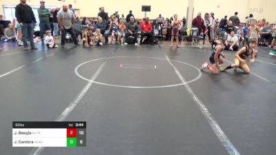 65 lbs Rr Rnd 3 - Jackson Beegle, Tri State Hammers K-4 vs John Cambra, Buffalo Valley K-4