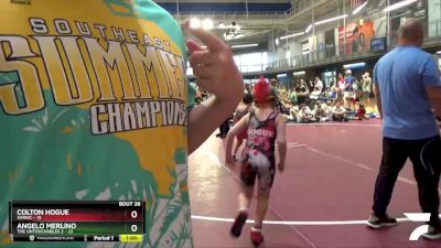 75 lbs Semis & 3rd Wb (16 Team) - Angelo Merlino, The Untouchables 2 vs Colton Hogue, SVRWC