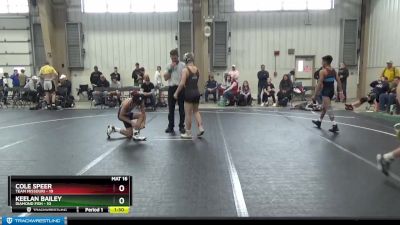 100 lbs Round 7 (8 Team) - Keelan Bailey, Diamond Fish vs Cole Speer, Team Missouri