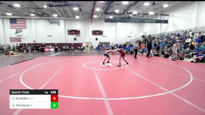 106 lbs Quarterfinal - Zachary Brzoska, St Joseph vs Joe Carrozza, New Fairfield