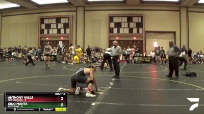 108 lbs Round 5 (6 Team) - Anthony Valls, Mat Assassins vs Gino Manta, Ascend WC