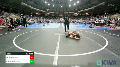 52 lbs Round Of 16 - Weston Myers, Pawhuska Elks Takedown vs Cam Camarillo, Standfast