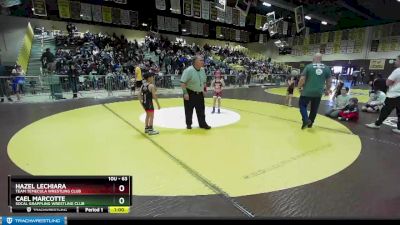 63 lbs 1st Place Match - Cael Marcotte, Socal Grappling Wrestling Club vs Hazel Lechiara, Team Temecula Wrestling Club