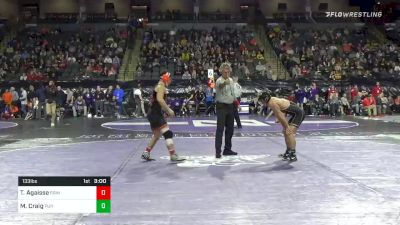 133 lbs Consolation - Ty Agaisse, Princeton vs Marshall Craig, Purdue