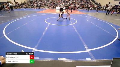 55 lbs Quarterfinal - Brooklynn Stevens, Cyclone Youth Wrestling vs Jaxson Watson, Saints Wrestling Club